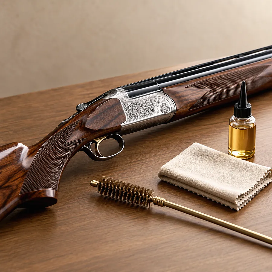 猟銃のメンテナンス用品とアフターサポートのイメージ